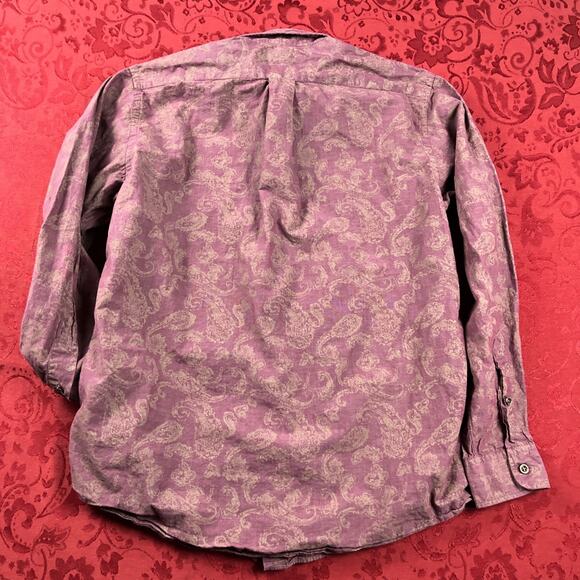 CREMIEUX Classics Shirt Mens M Paisley Long Sleeve Preppy Designer - Picture 8 of 9